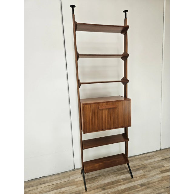 Mid-Century Modern Teak Bookcase with Shelves and Compartment, 1960 For Sale - Image 3 of 18