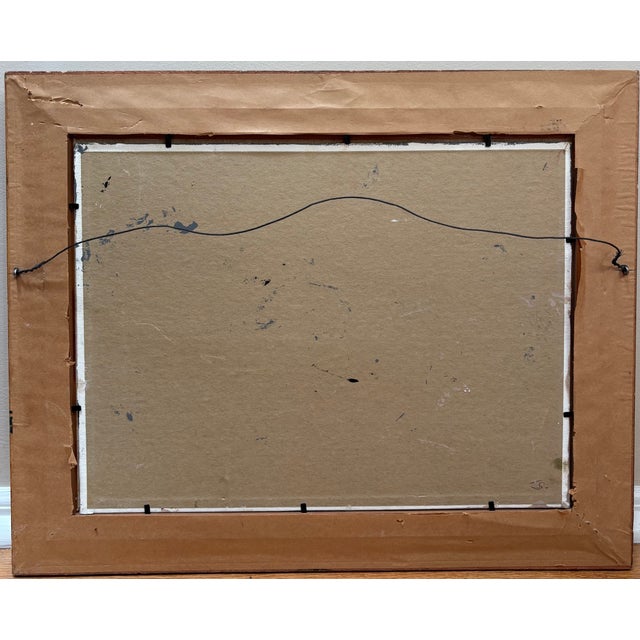 Vintage Mid-Century Modern Abstract Geometric, Hard Edge. Painting For Sale - Image 10 of 10