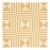 Schumacher Square In A Square Fabric in Yellow For Sale
