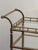 Glass Late 20th Century Three Tier Brass Bar Cart on Casters, Regency Style For Sale - Image 7 of 8