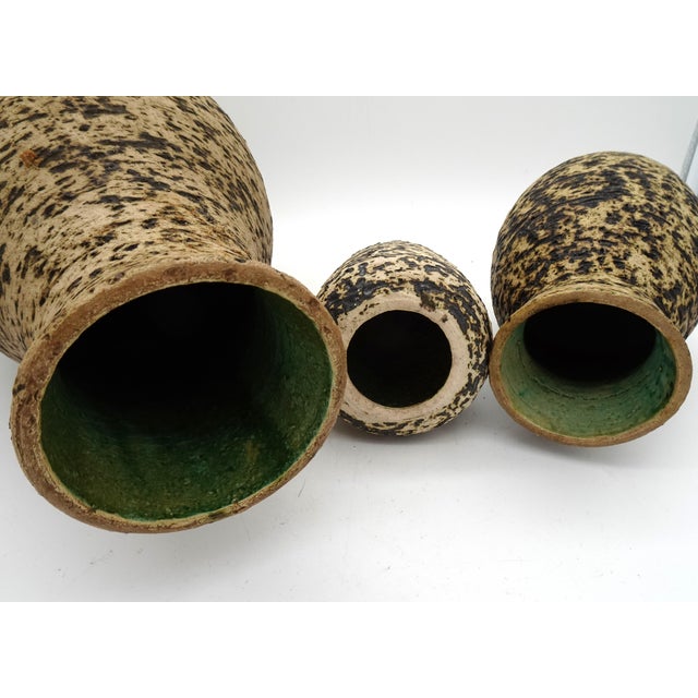 Dutch Ceramic Birch Bark Series Vase from Pieter Groeneveldt, 1960s, Set of 3 For Sale - Image 9 of 12