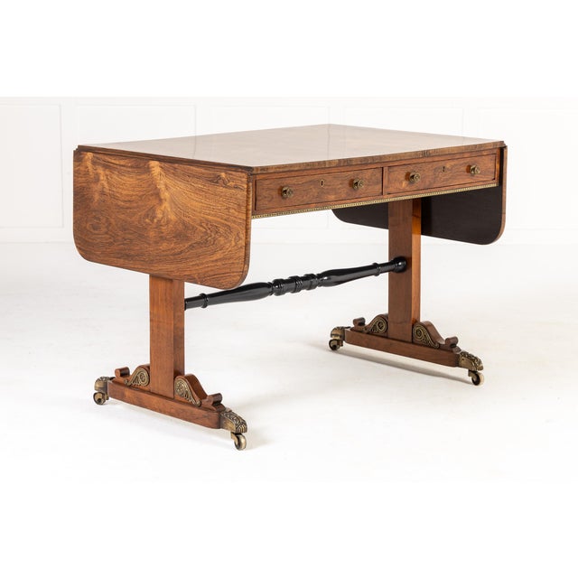 Antique English Regency Rosewood Coffee Table, 1800s For Sale - Image 11 of 11