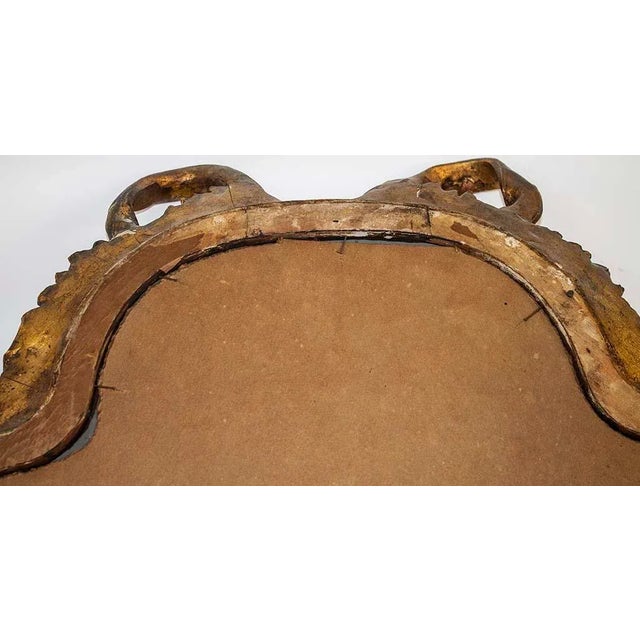 Antique Gold Gilt Mirror - Bow Tie Motif For Sale - Image 9 of 12