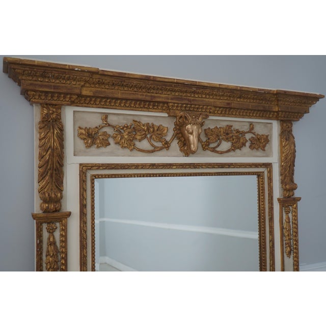 French French Louis XVI 19th Century Rams Head Pier Mirror For Sale - Image 3 of 16
