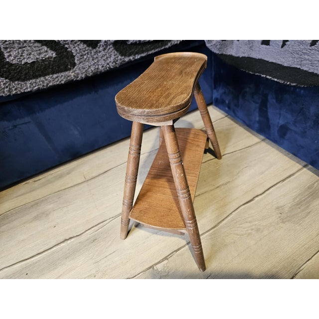 Vintage Wooden Shoe Shine Cabinet, 1960s For Sale - Image 3 of 7