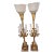 Brass Bouillotte Style Candelabra Table Lamps - A Pair For Sale