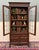 Antique English Jacobean Bookcase Cabinet Double Door Glass Drawers Oak c.1930s For Sale In Dallas - Image 6 of 18