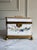 French Vintage or Antique Possibly 19th Century White Opaline Glass Jewelry Casket Box Hand Painted Floral Decor & Gilt Bronze 6.25"x4.75"x5.25"h For Sale - Image 3 of 18