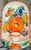 Orange 1930's Ditmar Urbach Hand Painted Chamberstick Candle Holder For Sale - Image 8 of 18