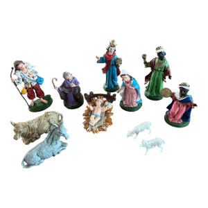 Vintage Fontanini Style Nativity Set - 11 Pieces
