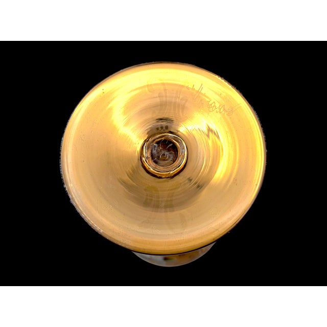 Gold Tre Fuochi Murano Glass Champagne Flutes from Manifattura di Murano, 1960s, Set of 6 For Sale - Image 8 of 12
