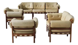 A Coja Living Room Seats and Sofas by Sven Ellekaer, 1960s, Set of 4