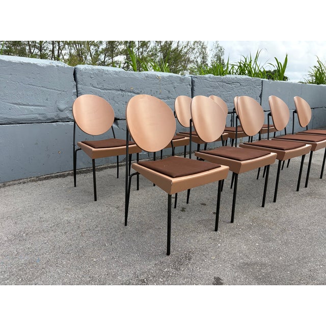 Set of Ten Attributed to Dakota Jackson Vik-Ter Dining Chairs For Sale - Image 16 of 18
