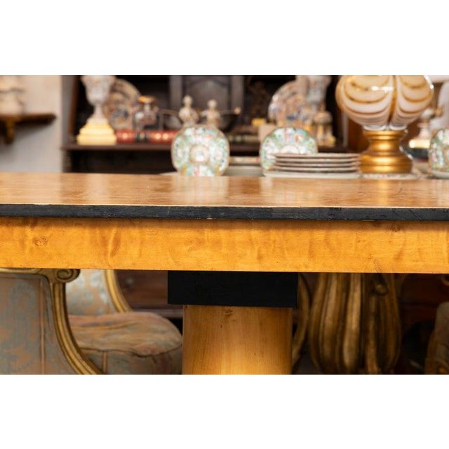 Biedermeier Early 19th Century Biedermeier Birch Drop-Leaf Sofa Table For Sale - Image 3 of 6