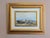 WHERE THE LIGHT SETTLES Size: 15.7 x 19.1 inches (including frame) Oil on board An atmospheric abstract landscape...