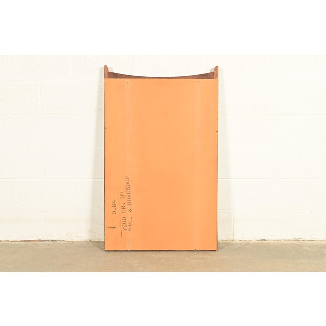 Kent Coffey Perspecta Mid-Century Modern Sculpted Walnut and Rosewood Framed Wall Mirror, 1960s For Sale - Image 10 of 12