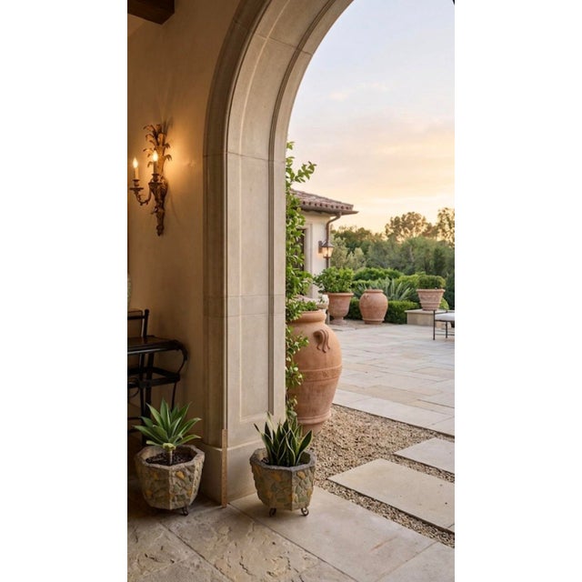 Pair of Mid-Century Brutalist Cast Stone Mosaic Planters For Sale - Image 9 of 9