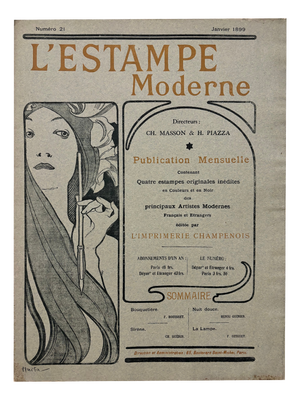 Mucha, Cover for l'Estampe Moderne, 1899, Lithograph