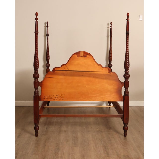 Lexington Furniture Vestiges Of The Past Queen Size Mahogany Poster Bed For Sale - Image 18 of 18