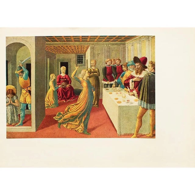 1950s 1956 After Gozzoli "Dance of Salome", Vintage Full-Color Print For Sale - Image 5 of 7