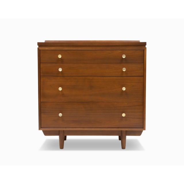 Here is a nice walnut dresser by Milo Baughman for Glenn of California. This is a unique configuration in a compact,...