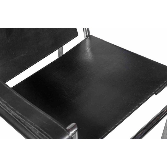 Vintage LC1 Chair in Leather and Steel by Le Corbusier, Italy, 1970s For Sale - Image 6 of 8