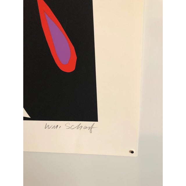 1970s William Scharf, Bright Vibrant Pop Art Silkscreen Lithograph Print NYC Abstract Expressionist, c.1970 For Sale - Image 5 of 6