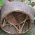 Boho Chic Vintage Brown Wicker Barrel Chair Style of Isamu Kenmochi Damage to Wicker and Paint For Sale - Image 3 of 4