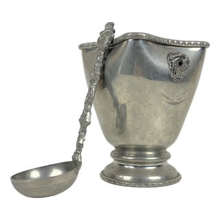 Art Deco Pewter Ice Bucket, France, 1920 For Sale