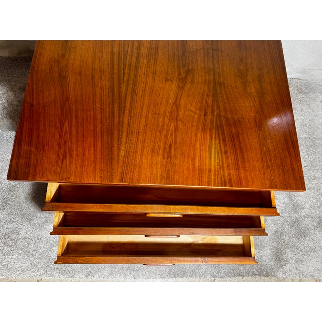 Attributed to Jack Cartwright for Founders Walnut Side Table With Drawers For Sale In Saint Louis - Image 6 of 6