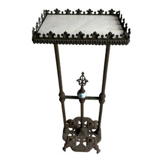 Late 19th Century W&E Co. Marble Plant Stand For Sale