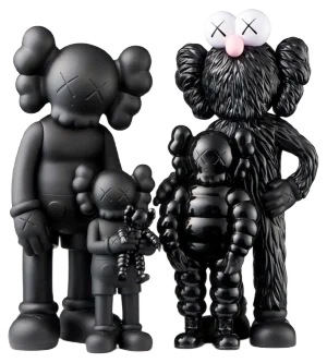 Kaws, Family Figures, Black Version, 2021, Painted Cast Vinyl
