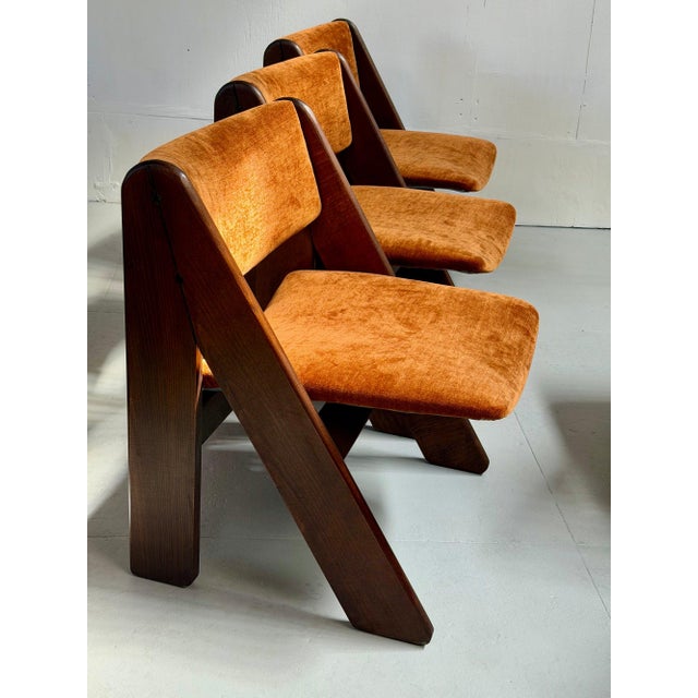 Gigi Sabadin Set of 6 1970s Esse Dining Chairs for Stilwood Attributed to Gigi Sabadin For Sale - Image 4 of 4