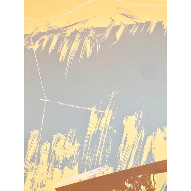 Abstract Expressionism Michael Steiner, 1980s Abstract Expressionism Color Field Silkscreen Serigraph Print Pale Yellow, c.1980 For Sale - Image 3 of 8