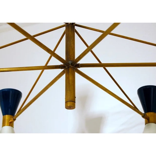 Angelo Lelii 1960s Mid-Century Italian Diabolo Chandelier For Sale - Image 4 of 6