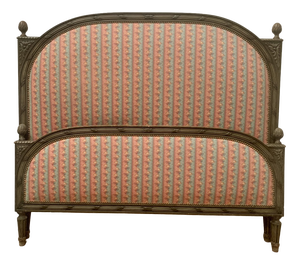 Louis XVI Style Bed in Patinated Beechwood, 1900s