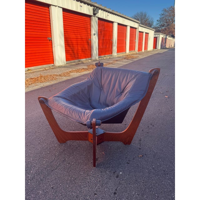 Mid-Century Modern 1970s Luna Sling Chair Designed by Norwegian Designer Odd Knutsen For Sale - Image 3 of 14