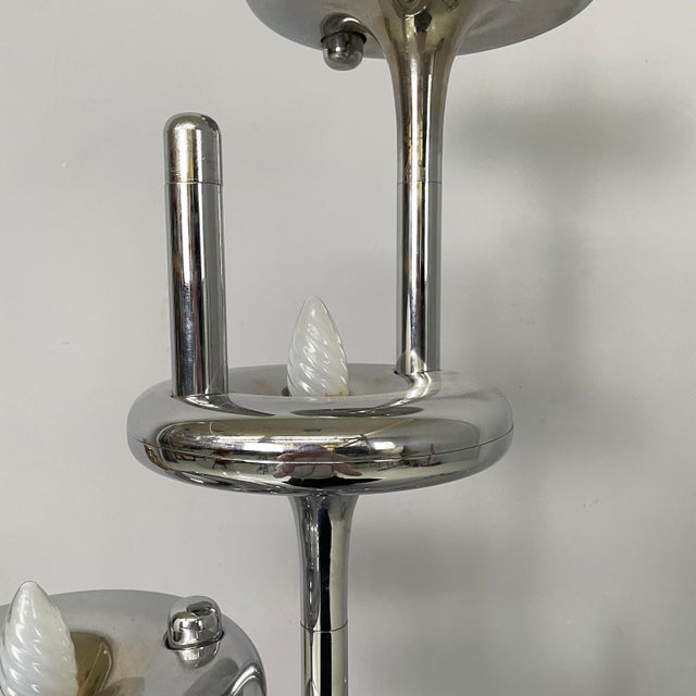 1970s German Space Age Chromed Steel Table Lamp by Nagel, 1970s For Sale - Image 5 of 17