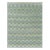 Rug & Kilim’s Custom Block Print Rug Design with Blue and Green Floral Pattern - 13x19 For Sale
