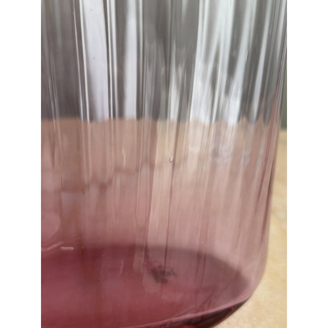 Mauve Mid-Century Modern Pink Murano Glass Decanter Bottle by Carlo Moretti, Italy, 1970s For Sale - Image 8 of 12