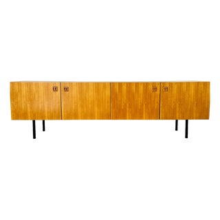 Vintage Scandinavian Sideboard in Teak with Black Metal Legs, 1960 For Sale