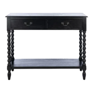 Athena 2 Drawer Console Table - Black