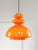 Mid-Century Modern Italian Orange Glass and Brass Pendant Lamp, 1960s For Sale - Image 18 of 18