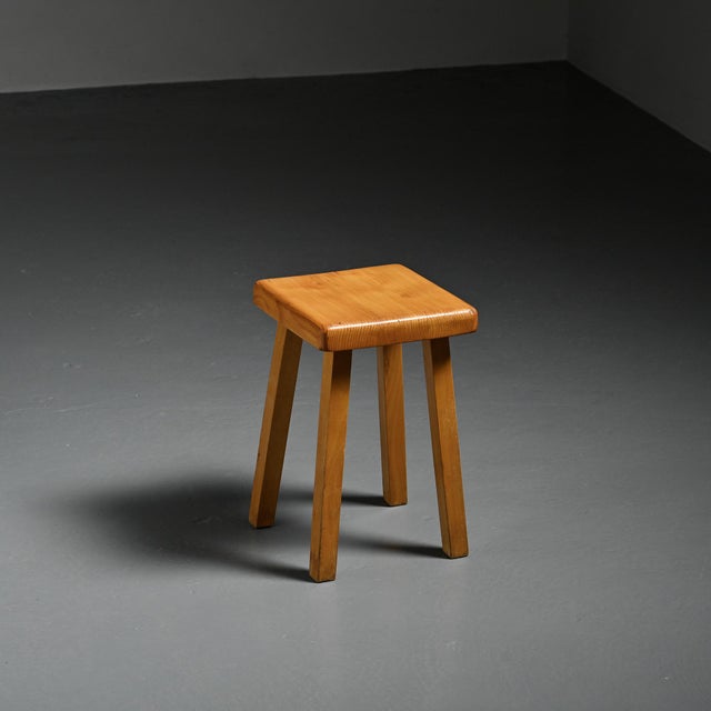 Vintage Stool by Charlotte Perriand, France, 1980s For Sale - Image 11 of 11