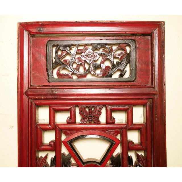 Wood Antique Chinese Screen Panels, Cunninghamia Wood, Circa 1800-1849 - A Pair For Sale - Image 7 of 11