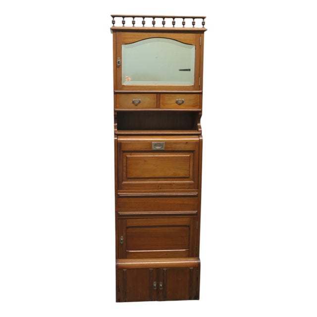 Antique French Marine Vanity Cabinet with Sink, 1910 For Sale