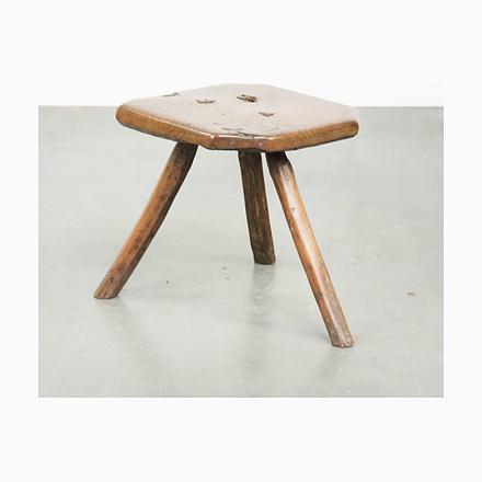 Antique English Farmhouse Stool, 1600s For Sale - Image 11 of 11