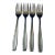 80's French Reppel Inox 18/8 Stainless Steel Dinner Forks- Set of 4 For Sale