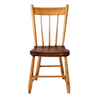 Antique Plank Seat Chair For Sale