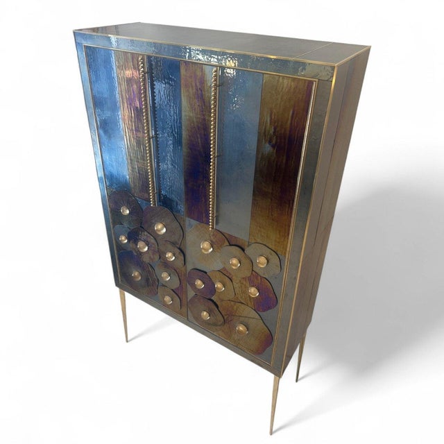 Murano Glass Water Lily Cabinet For Sale - Image 4 of 12